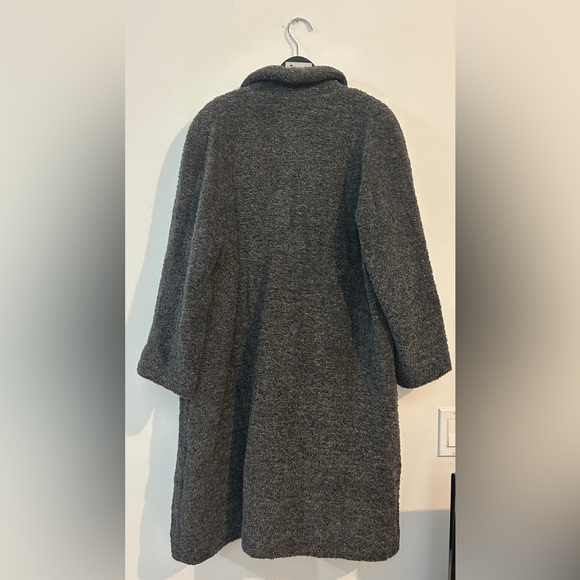 Wool blended dark grey coat - Picture 3 of 4